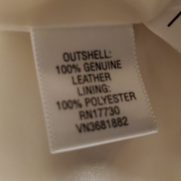 Paul & Joe Cream Ruffle Leather Jacket. Size LG - Picture 6 of 9